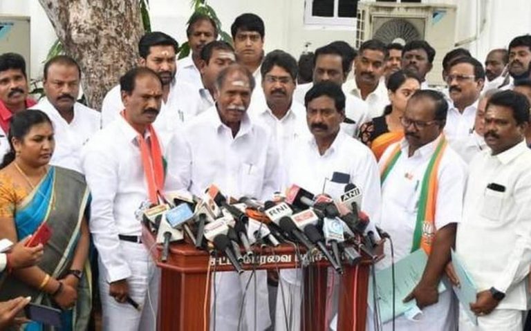 மீண்டும் என்.ஆர்.காங்கிரஸ் முதல்வர் வேட்பாளராக  ரங்கசாமி அறிவிப்பு