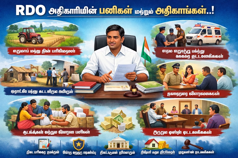 RDO அதிகாரியின் பணிகள் மற்றும் அதிகாரங்கள்: முழுமையான விளக்கம் (2026 சமீபத்திய தகவல்கள்) RDO meaning in Tamil