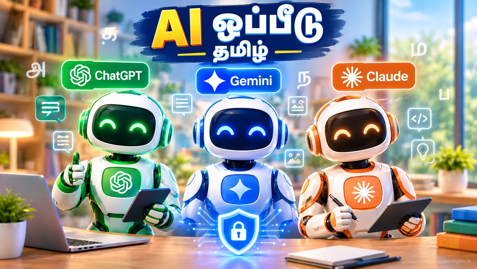 ChatGPT vs Gemini vs Claude AI comparison Tamil