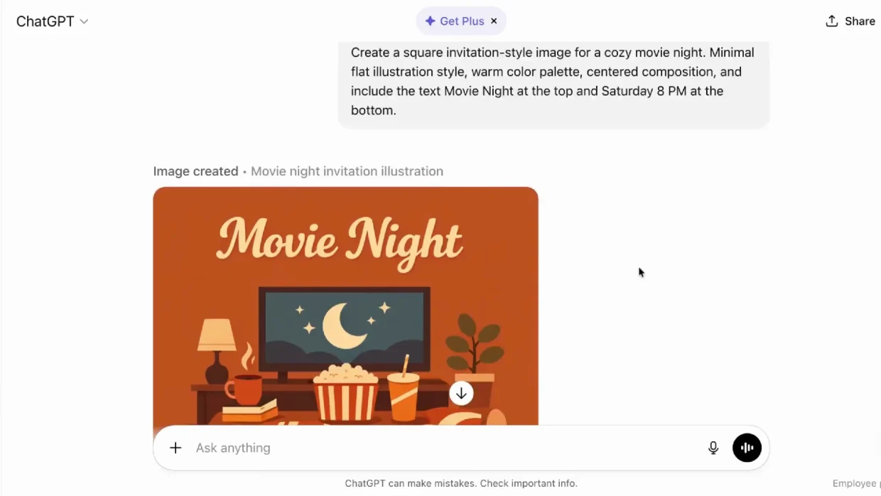 Example of writing descriptive AI image prompts using ChatGPT