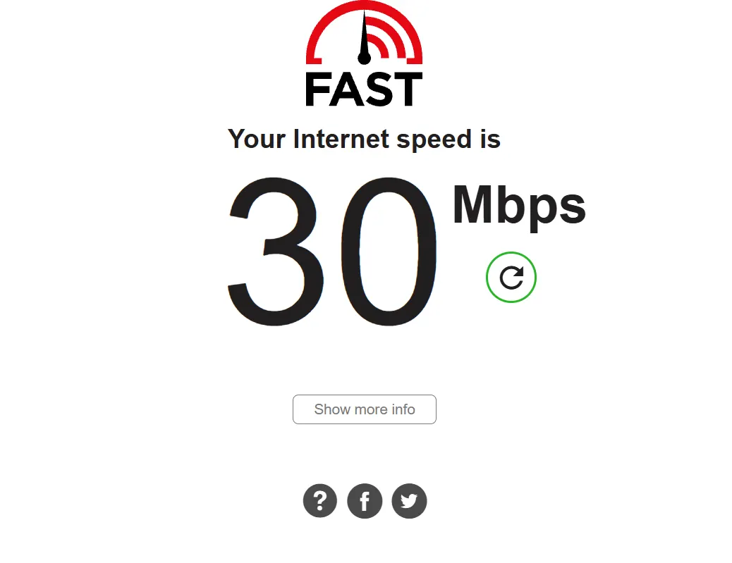 FAST.com மூலம் மொபைல் இணைய வேகத்தைச் சோதித்தல்