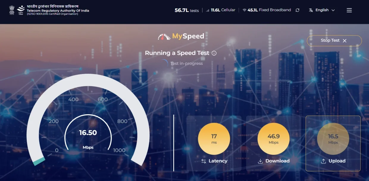TRAI MySpeed மூலம் மொபைல் இணைய வேகத்தைச் சோதிப்பது எப்படி