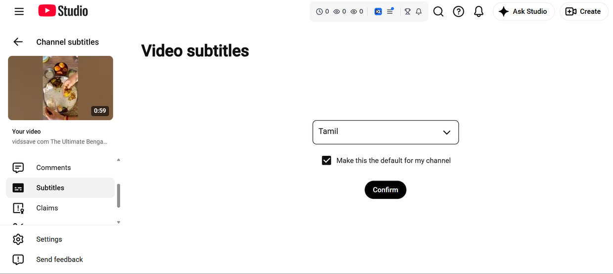 YouTube Studio மூலம் வீடியோவுக்கு தமிழ் subtitles சேர்க்கும் முறை