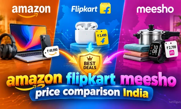 amazon flipkart meesho price comparison India