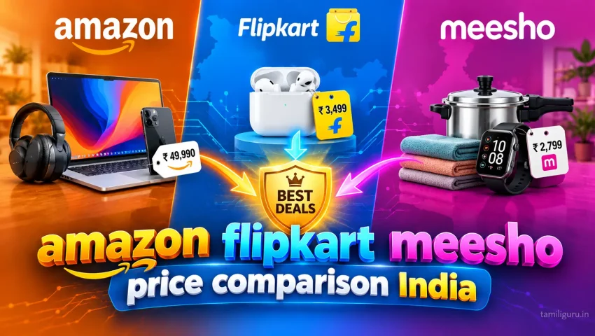 amazon flipkart meesho price comparison India