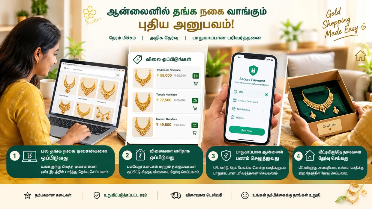 ஆன்லைனில் தங்க நகைகளை வாங்குவதன் நன்மைகள்