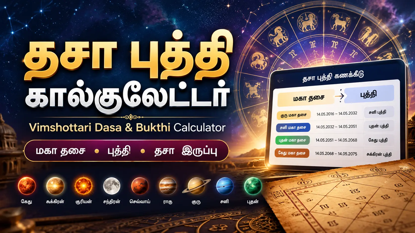 தசா புத்தி கால்குலேட்டர்