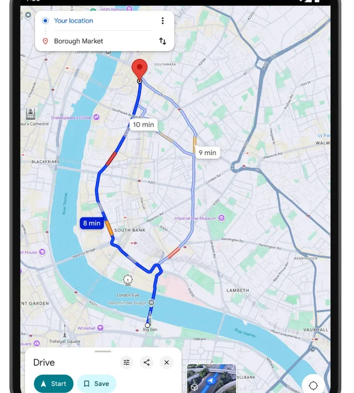 Google Maps குரல் வழிகாட்டுதல் மூலம் பயணிப்பது