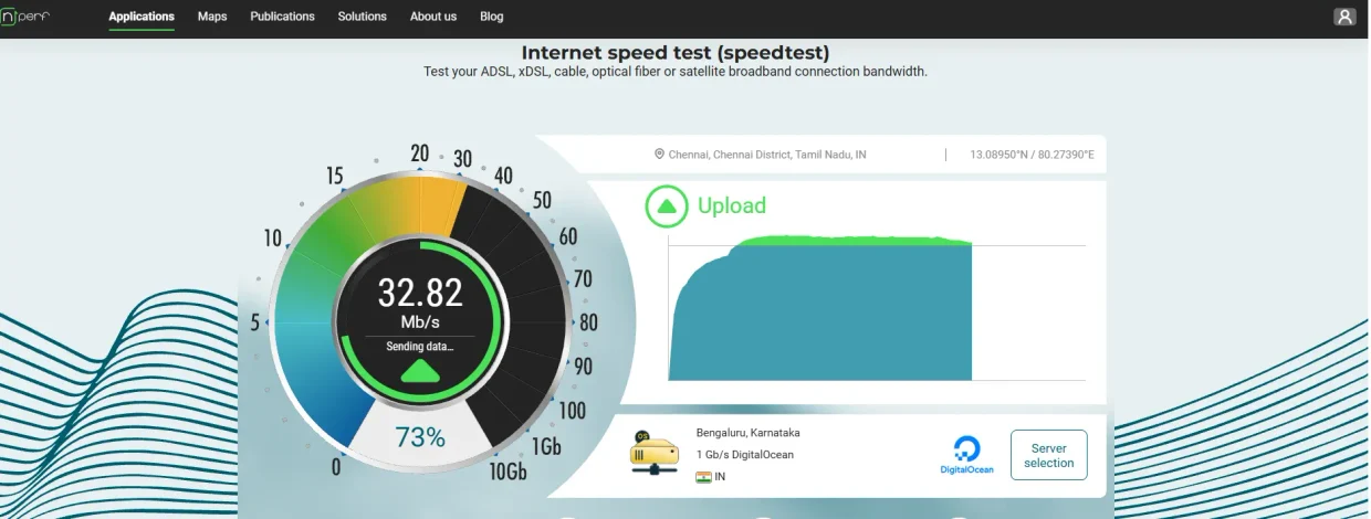 nPerf இணைய வேகச் சோதனை மூலம் மொபைல் Internet Speed சரிபார்த்தல்